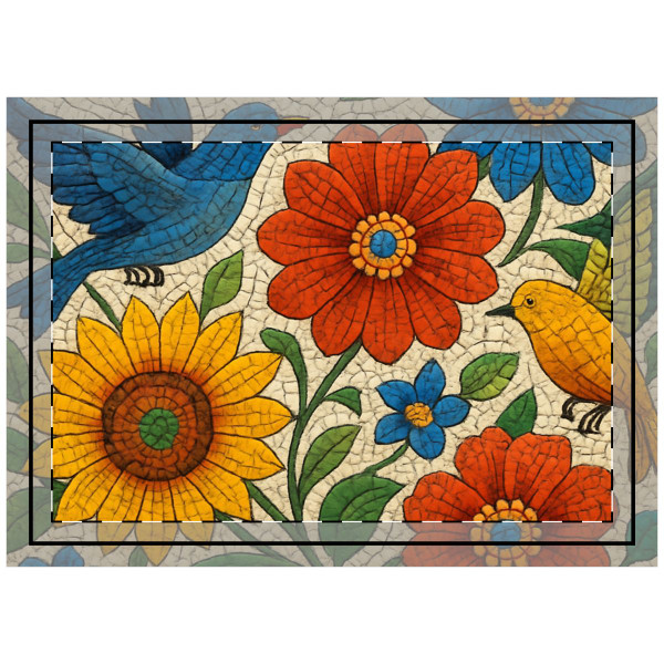 Nature's Mosaic Symphony - Throw Pillow