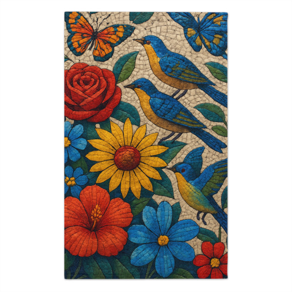 Nature's Mosaic Symphony - Rally Towel, 11x18
