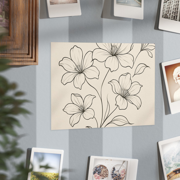 Serene Floral Flow - Unframed Prints