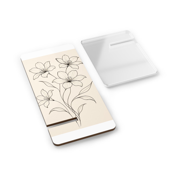 Serene Floral Flow - Mobile Display Stand for Smartphones