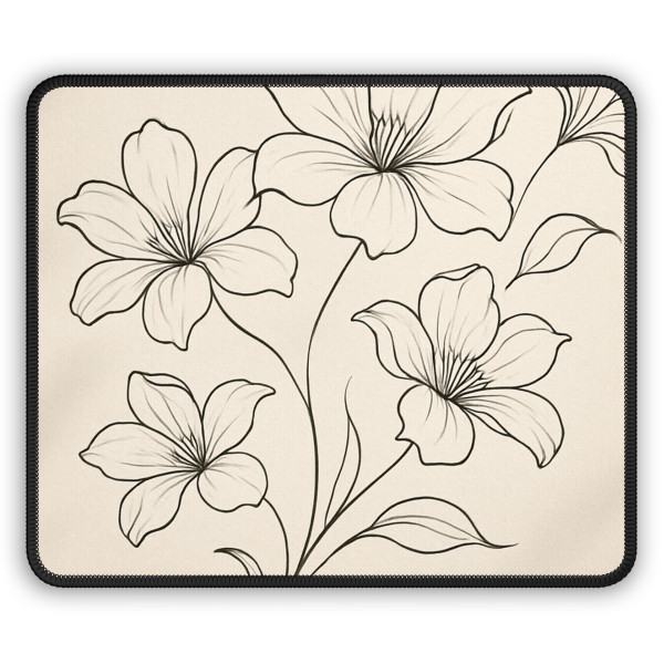 Serene Floral Flow - Gaming Mouse Pad