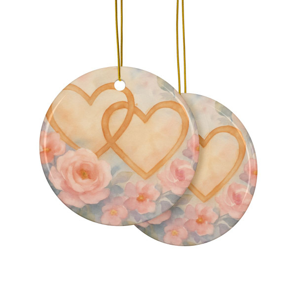 Endless Affection - Ceramic Ornaments, 2-Side Print, (1pc, 3pcs, 5pcs, 10pcs)