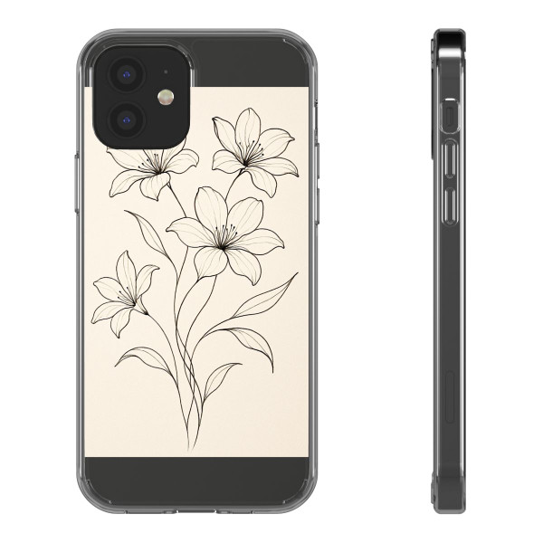 Serene Floral Flow - Clear Cases