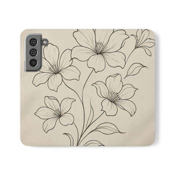 Serene Floral Flow - Flip Cases