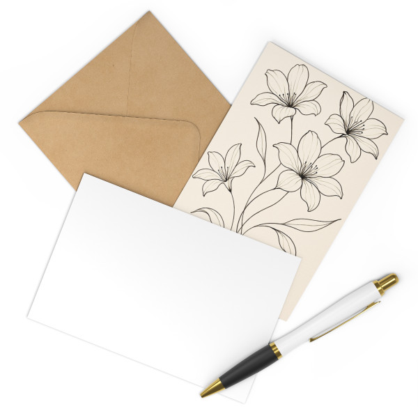 Serene Floral Flow - Postcards (7 pcs)