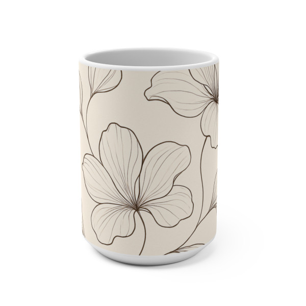 Serene Floral Flow - Mug 15oz