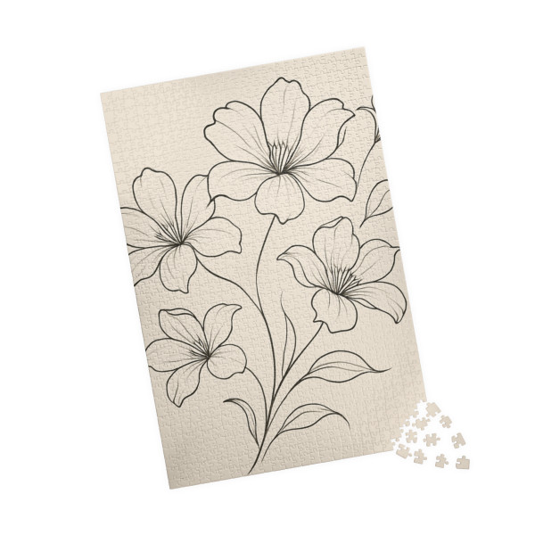 Serene Floral Flow - Puzzle (110, 252, 520, 1014-piece)