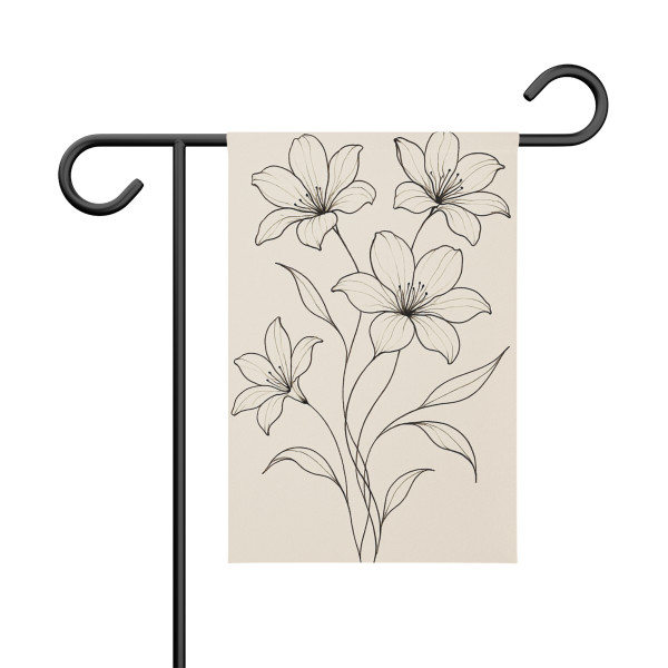 Serene Floral Flow - Garden Banner
