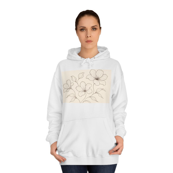 Serene Floral Flow - Unisex College Hoodie