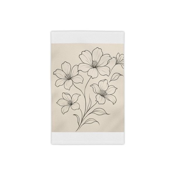 Serene Floral Flow - Beach Towels