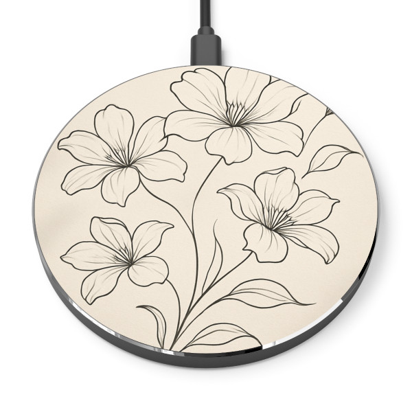 Serene Floral Flow - Wireless Charger