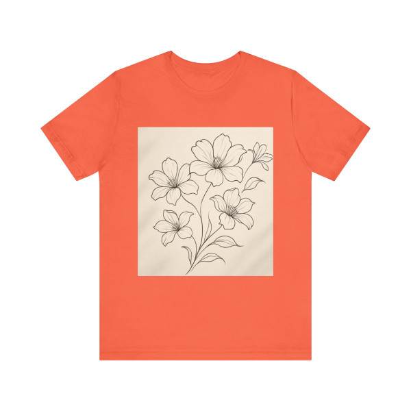 Serene Floral Flow - Unisex Jersey Short Sleeve Tee