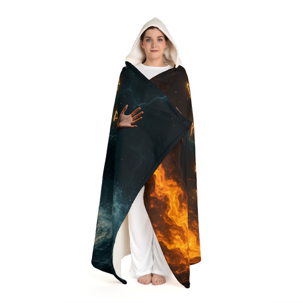 Elemental Fury - Hooded Sherpa Fleece Blanket