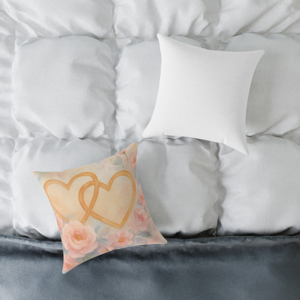 Endless Affection - Square Poly Canvas Pillow