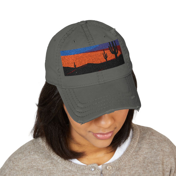 Twilight Desert Dreams - Distressed Dad Hat (Embroidery)