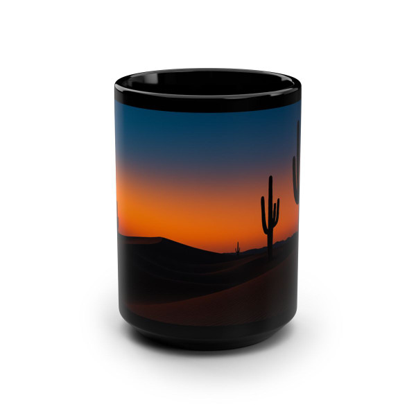 Twilight Desert Dreams - Black Mug, 15oz