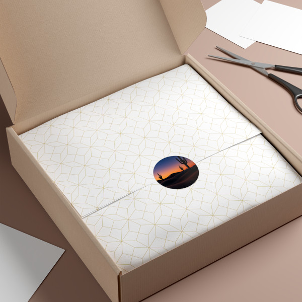 Twilight Desert Dreams - Round Vinyl Stickers