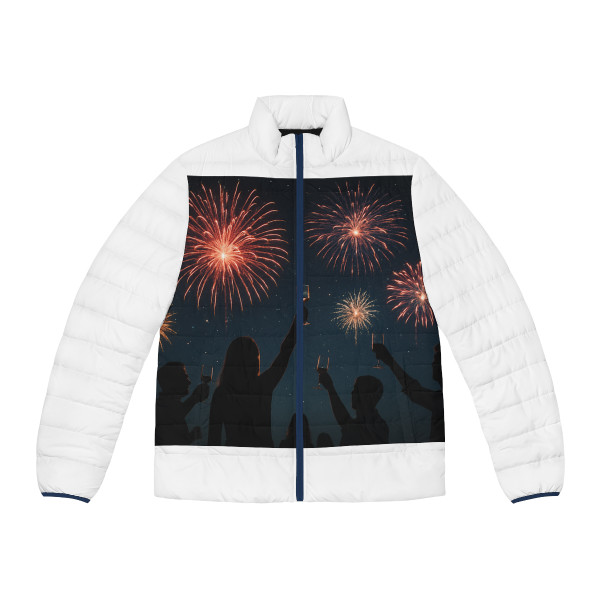 Midnight Magic - Men's Puffer Jacket (AOP)