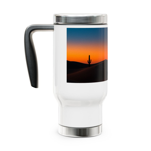 Twilight Desert Dreams - Stainless Steel Travel Mug with Handle, 14oz