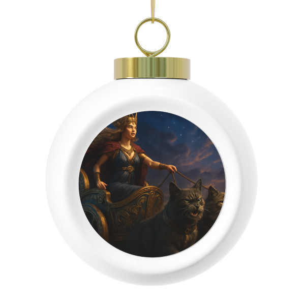 Freyja's Chariot - Christmas Ball Ornament