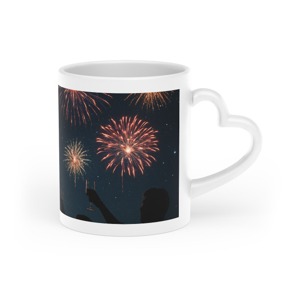 Midnight Magic - Heart-Shaped Mug