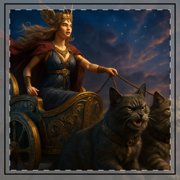 Freyja's Chariot - Throw Pillow