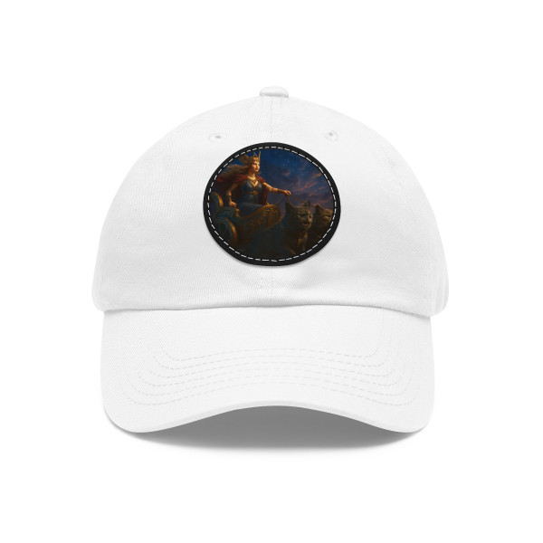 Freyja's Chariot - Dad Hat with Leather Patch (Round)