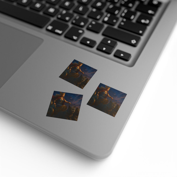 Freyja's Chariot - Square Sticker Label Rolls