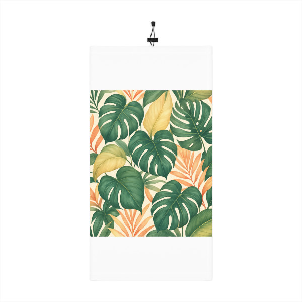Tropical Leaf Fusion - Winter Neck Gaiter With Drawstring