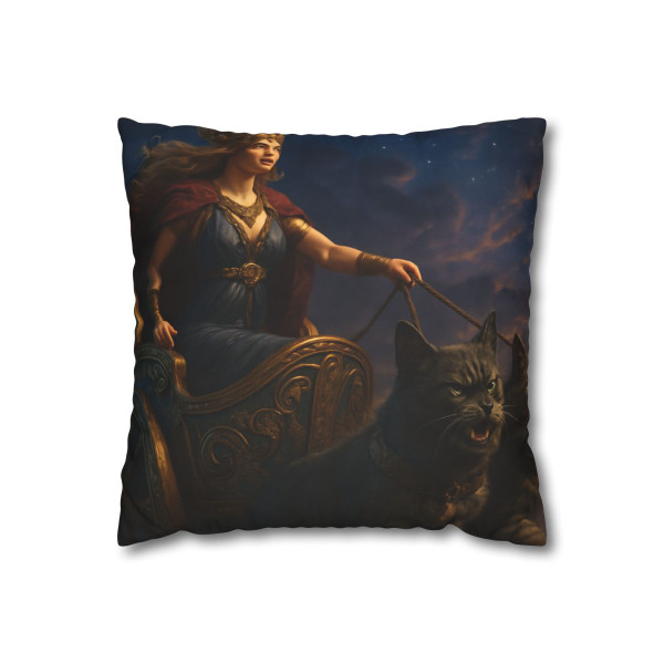 Freyja's Chariot - Square Poly Canvas Pillowcase