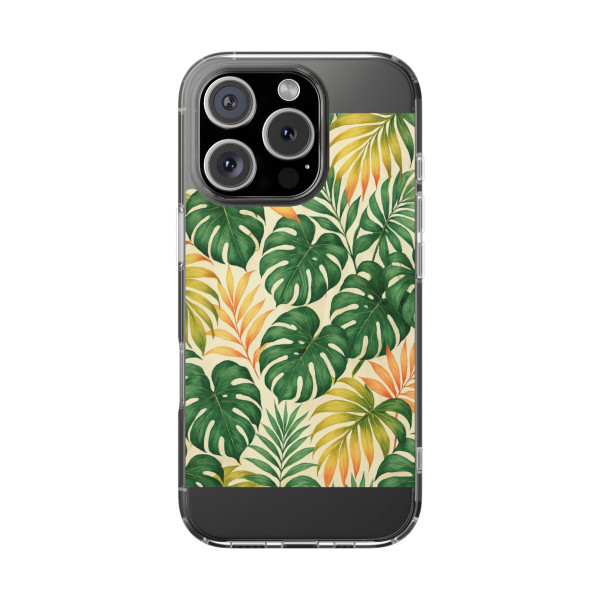Tropical Leaf Fusion - Magnetic Clear Impact-Resistant Cases