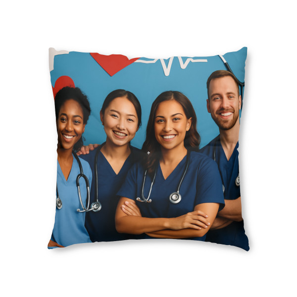 Healing Hearts United - Tufted Floor Pillow, Square