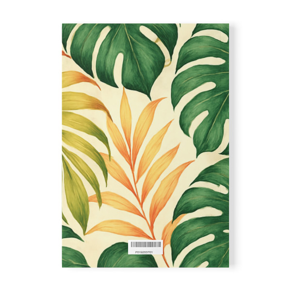 Tropical Leaf Fusion - Softcover Notebook, A5