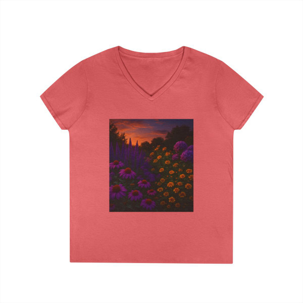 Ethereal Twilight Garden - Ladies' V-Neck T-Shirt