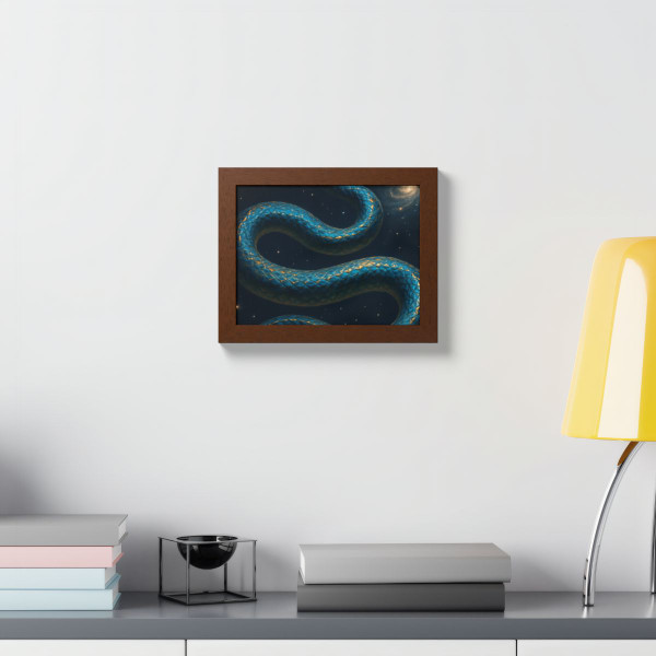 Celestial Serpent Dance - Framed Poster, Multi-Color