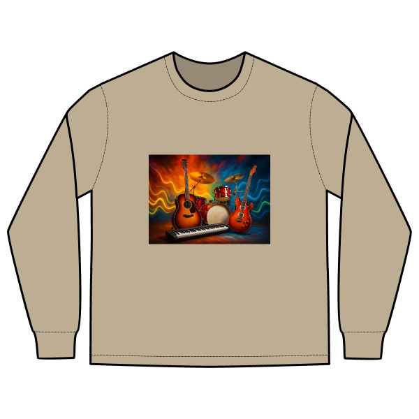 Rhythm of Joy - Men's Heavy Faded Long Sleeve Tee