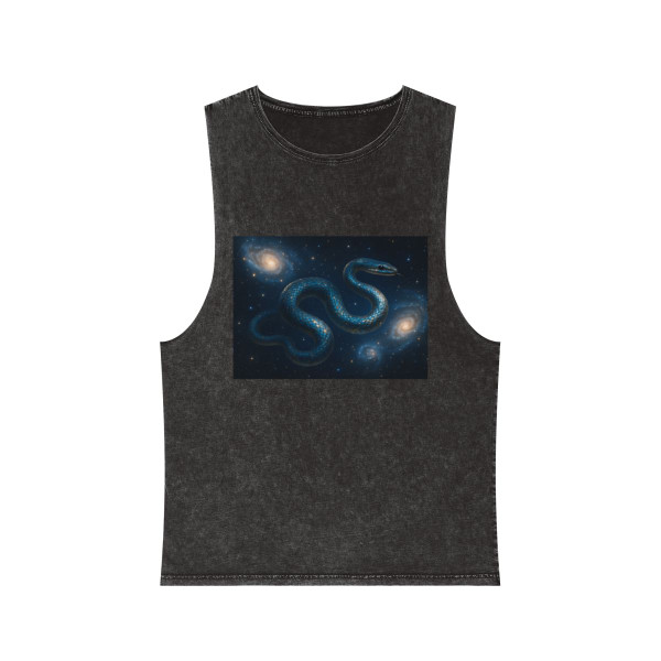 Celestial Serpent Dance - Unisex Stonewash Tank Top