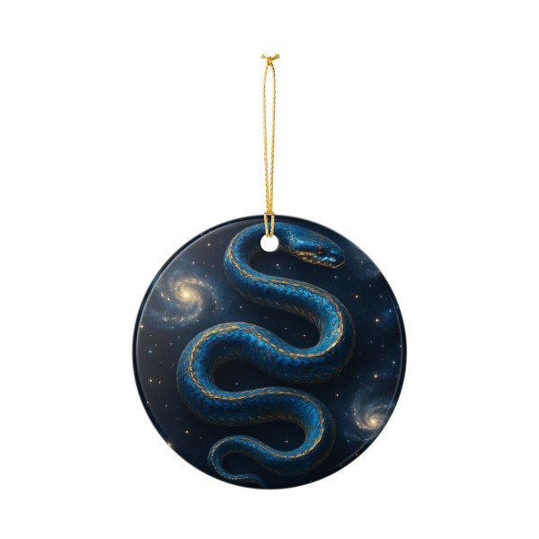 Celestial Serpent Dance - Ceramic Decoration Ornament, (1pc)