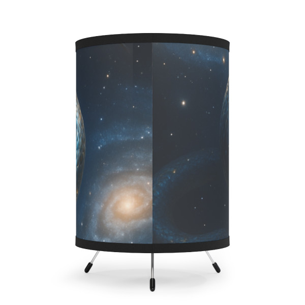 Celestial Serpent Dance - Tripod Lamp with High-Res Printed Shade, US\CA plug