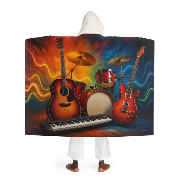 Rhythm of Joy - Hooded Sherpa Fleece Blanket