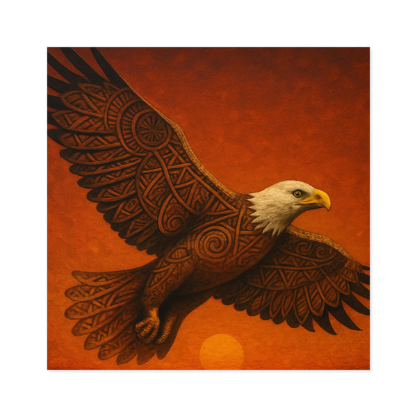 Sacred Eagle Flight - Square Stickers, Indoor\Outdoor