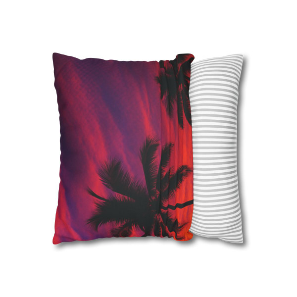Electric Sunset Vibes - Faux Suede Square Pillowcase