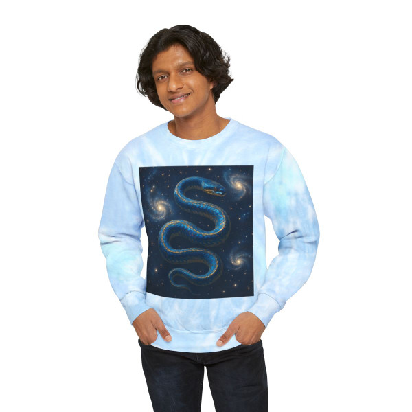 Celestial Serpent Dance - Unisex Tie-Dye Sweatshirt