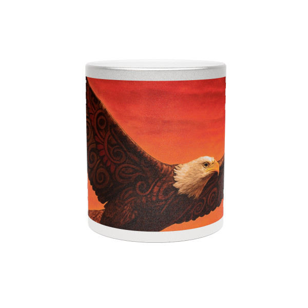Sacred Eagle Flight - Metallic Mug (Silver\Gold)