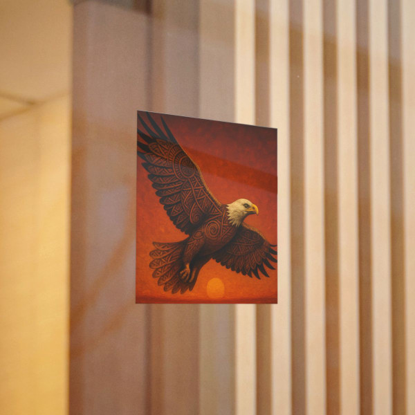 Sacred Eagle Flight - Die-Cut Stickers, (DTF)