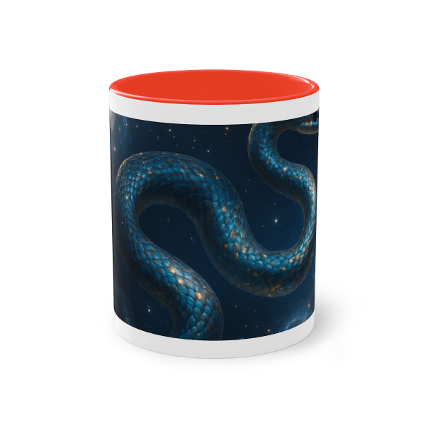 Celestial Serpent Dance - Two-Tone Coffee Mug, 11oz