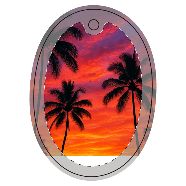 Electric Sunset Vibes - Decorative Ornament