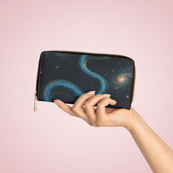 Celestial Serpent Dance - Zipper Wallet
