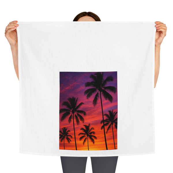 Electric Sunset Vibes - Tea Towel