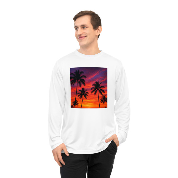 Electric Sunset Vibes - Unisex Performance Long Sleeve Shirt
